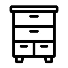 Furniture icon for web. Cabinet outline icon
