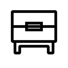 Furniture icon for web. Cabinet outline icon