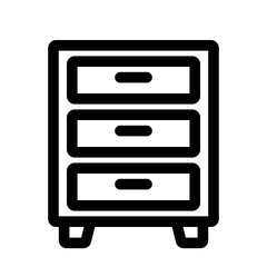 Furniture icon for web. Cabinet outline icon