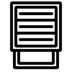 Furniture icon for web. Cabinet outline icon