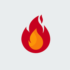 Fire icon flat vector design