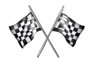 a pair of checkered flags