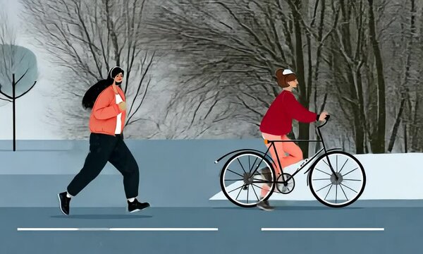 person riding a bike