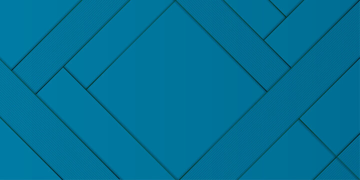 Presentation background with geometric shape | New abstract background for power point, text, web, texture, flyer, decoration with blue colour | panorama long - acoustic panels wall texture