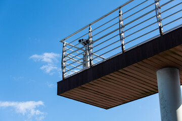 Fototapeta premium low-angle view of the observatory at the seaside