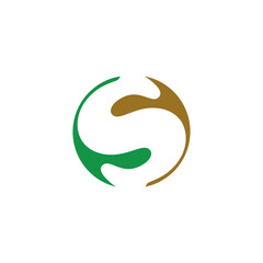 S letter logo vector, element for initials template