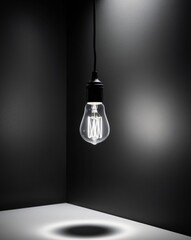 Illuminating ideas like a light bulb in a dark room.