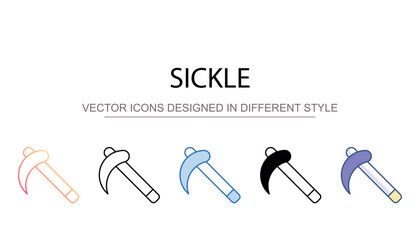 Sickle icon design with white background stock illustration