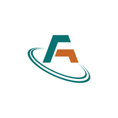 FA letter vector. elements for initial template