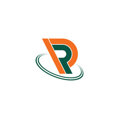 PR letter vector. elements for initial template
