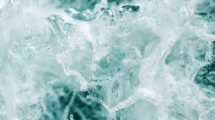 Naklejka premium A detailed and crisp capture of water in motion, showcasing the dynamic, fluid elegance of water, evoking feelings of purity, energy, and tranquility in nature.