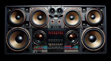 Fototapeta premium power sound system on abstract background