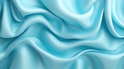 Obraz premium This image showcases a smooth flowing blue fabric with gentle curves and folds, providing a sense of elegance and feminine grace in a serene arrangement.