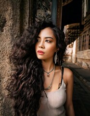 Fototapeta premium Beauty of a Woman. Images generated with artificial intelligence.