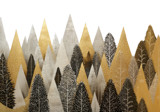 PNG Gold and silver christmas trees nature backgrounds celebration.