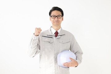 作業服の男性　施工業者　作業員