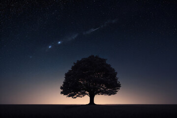 Obraz premium tree at night