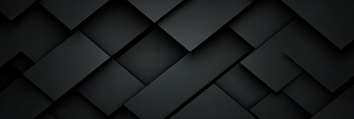 Fototapeta premium Abstract Black Diamond Pattern on Dark Background: 3D Textured Graphics Wallpaper for Posters and Designs