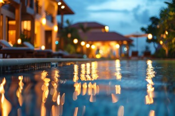 Obraz premium Elegant blurred spa resort scene with peaceful ambiance, soothing colors