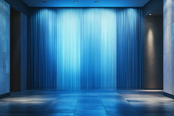 blue curtain background
