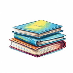 the AI Image Generator, Colorful real books