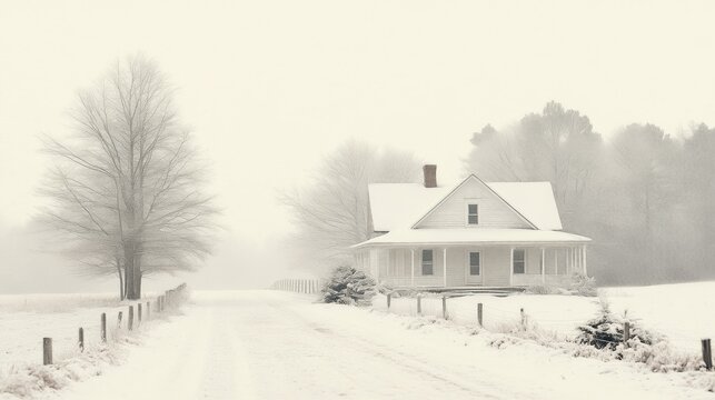 Winter Scene in Rural America