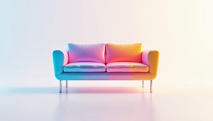 Fototapeta premium Vibrant metal furniture,bringing colorful elegance to modern spaces
