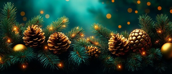 Fototapeta premium Celebrate the Festive Season with Christmas Decorations