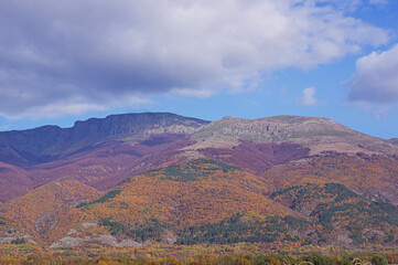 Autumn in the mountains. A view from afar
