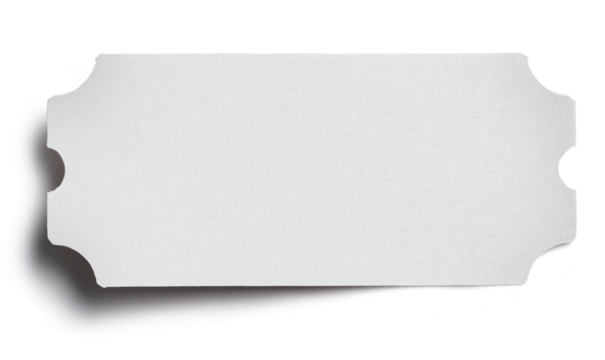 empty white ticket paper isolated - Powered by Adobe