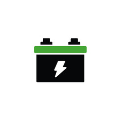 Car battery icon flat vector design