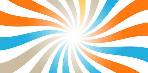 Abstract sunburst pattern psychedelic vintage background design vector