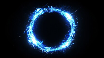 Vibrant Abstract Circle with Neon Effects, showcasing a wide range of artistic design elements