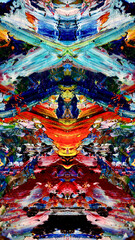 Obraz premium Abstract art background . Hand painting artwork on canvas .