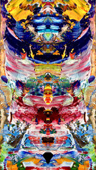 Abstract art background . Hand painting artwork on canvas .