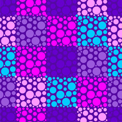 Seamless colorful multicolor art decor wallpaper print pattern with circles background for paper, textile, pck etc abstract geometry vector illustration endless 