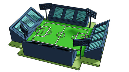3d model of soccer field