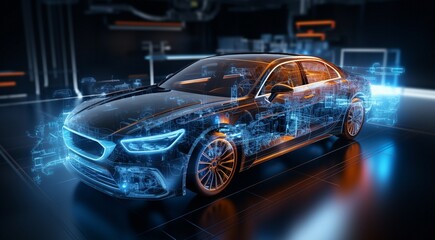 Obraz premium 3d engine background, 3d turbine