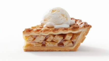 Apple Pie with Vanilla Ice Cream - A Classic Dessert