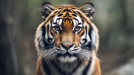 Majestic Tiger in a Minimalist Style