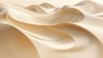 Obraz premium Abstract Desert Landscape: Golden Sand Dunes with Flowing Lines