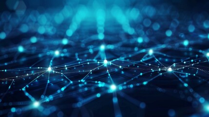 Obraz premium Abstract Digital Network Connection - Technology Background