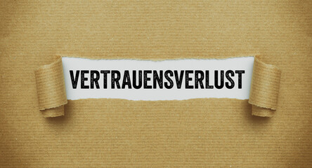 Braunes zerissesnes Papier - Vertrauensverlust