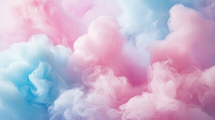 Fototapeta premium 35.Colorful abstract background featuring pastel cotton candy textures, blending soft hues and delicate forms to create a sweet, ethereal visual