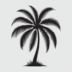 Obraz premium palm tree icon logo design silhouette Art