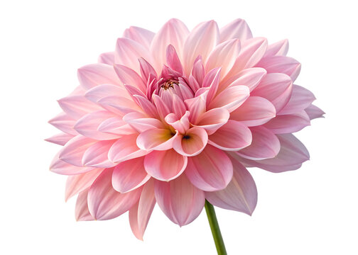 Pink dahlia flower isolated on white background.AI GENERATED