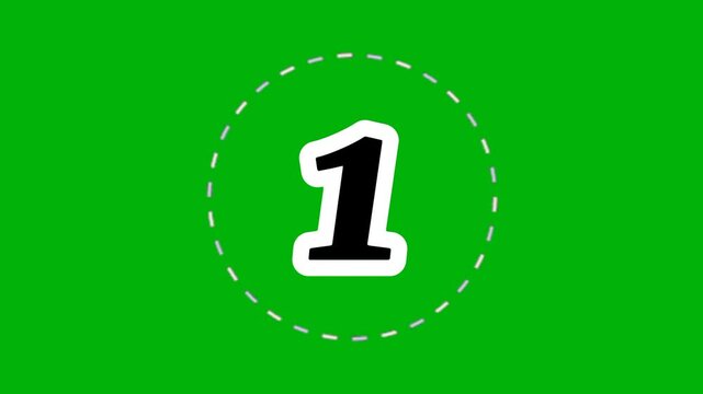 Countdown from 5 to 0.3d plexi glass numbers