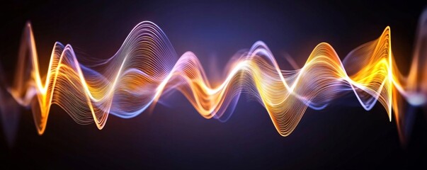 Abstract Flowing Energy Waves Digital Art Background
