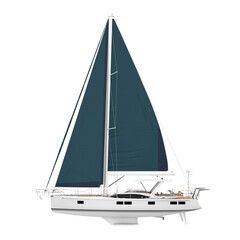 Sailing Yacht Isolated