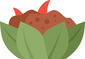 Indonesian traditional food, beef floss wrapped in teak leaves called dendeng gepuk